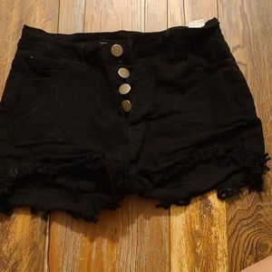 Black Jean shorts
